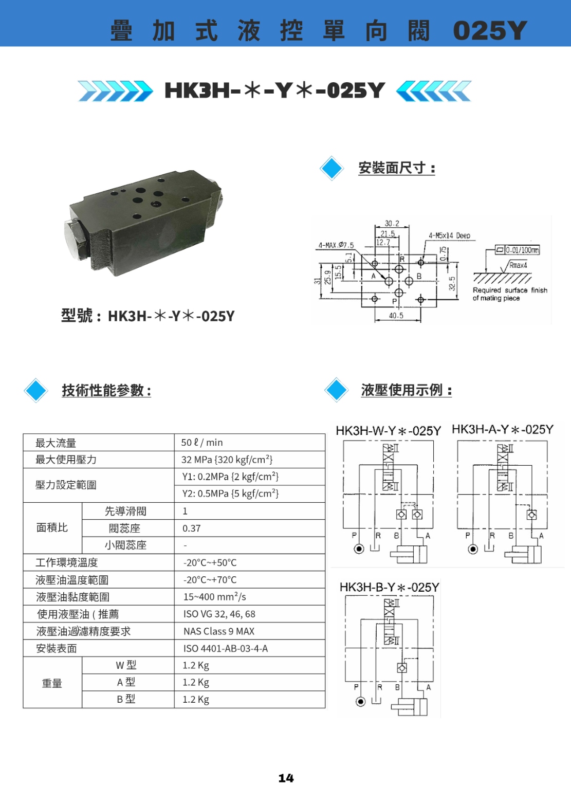 叠加式液控单向阀